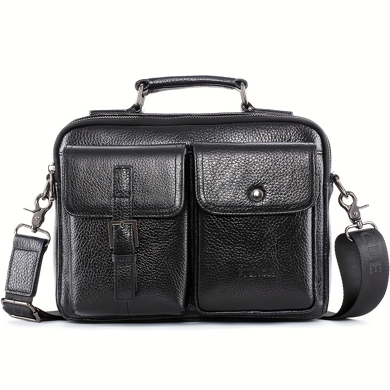 Vintage Multi Layer Crossbody Bag, Genuine Leather Shoulder Bag, Retro Handbag & Pruse For Business Trip details 11