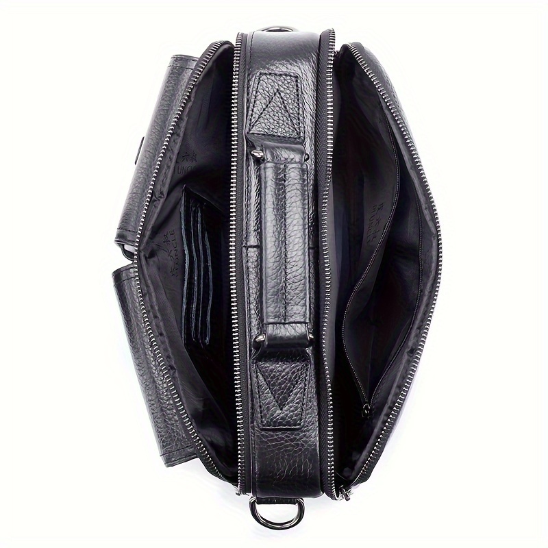 Vintage Multi Layer Crossbody Bag, Genuine Leather Shoulder Bag, Retro Handbag & Pruse For Business Trip details 16