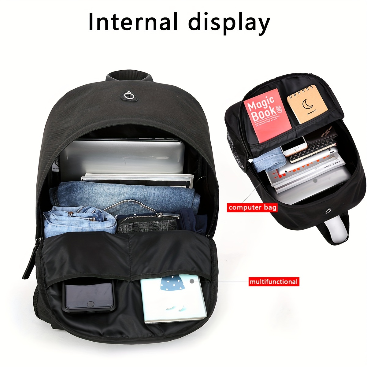 christmas new cartoon luminous school backpack for boys academy leisure boys backpack super cool large capacity school simple printed backpack details 4